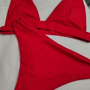Vibrant Red Bikini Set